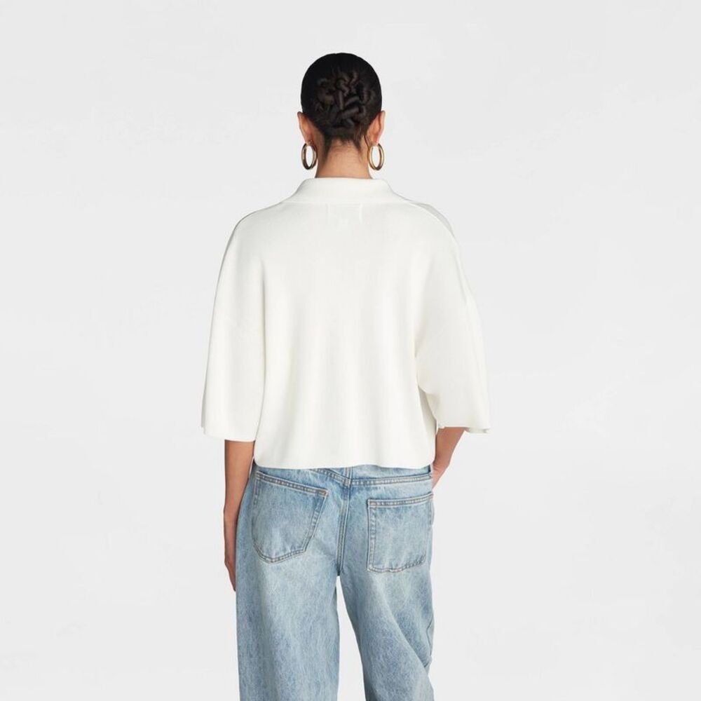 KBB by Kahlana -  Women's Short Sleeve Boxy 'The Crop White - Picture 2 of 3